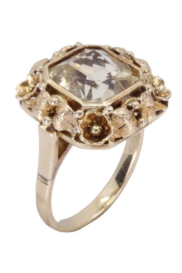 BAGUE ANCIENNE CITRINE — vue 4