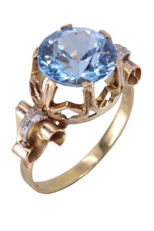 BAGUE ANCIENNE TOPAZE — vue 3