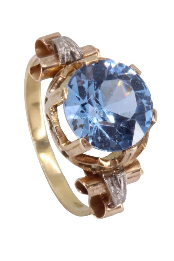 BAGUE ANCIENNE TOPAZE — vue 4