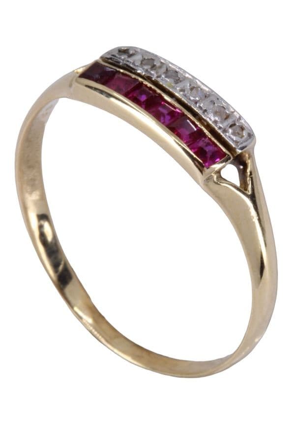 BAGUE RUBIS ET DIAMANTS — vue 5