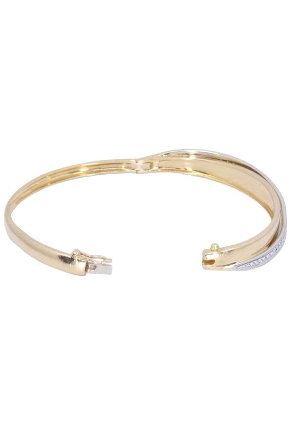 BRACELET JONC OUVRANT DIAMANTS — vue 4