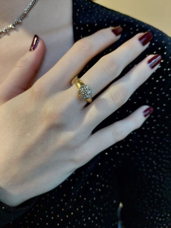 BAGUE FLEUR DIAMANTS — vue 2