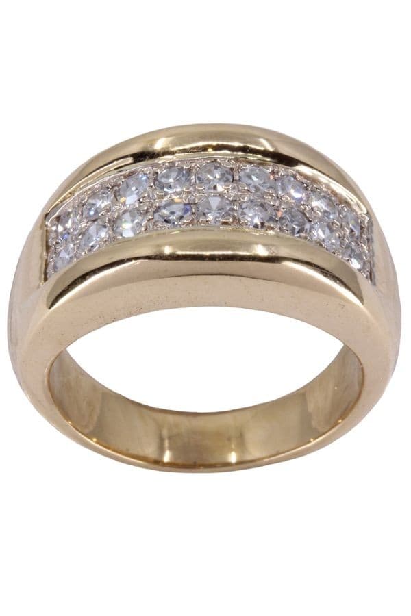 BAGUE PAVAGE DIAMANTS — vue 1
