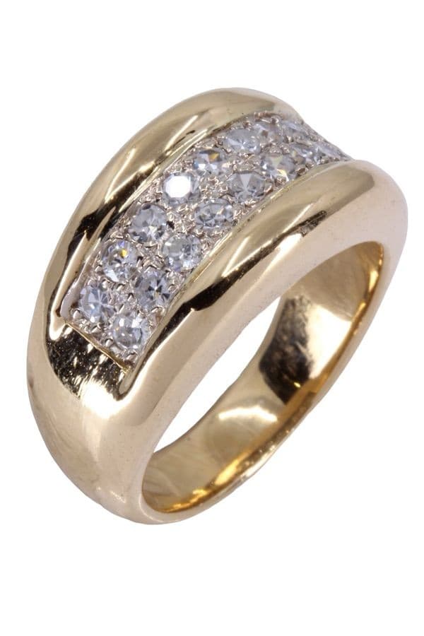BAGUE PAVAGE DIAMANTS — vue 3