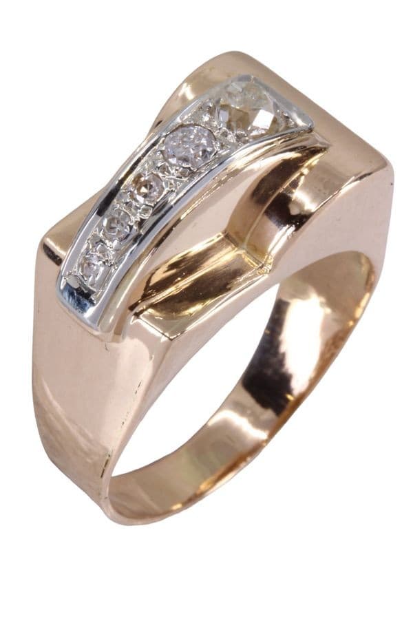 BAGUE TANK DIAMANTS — vue 3