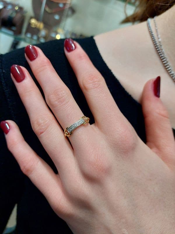 BAGUE DIAMANTS — vue 2