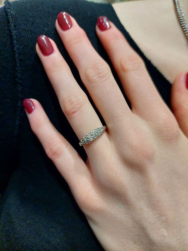 BAGUE MODERNE DIAMANTS — vue 2