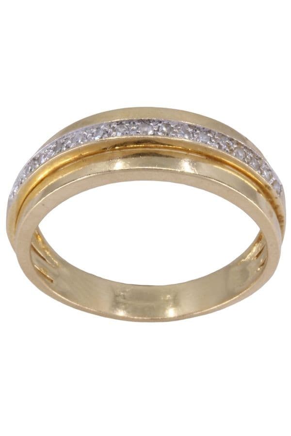BAGUE MODERNE DIAMANTS — vue 1