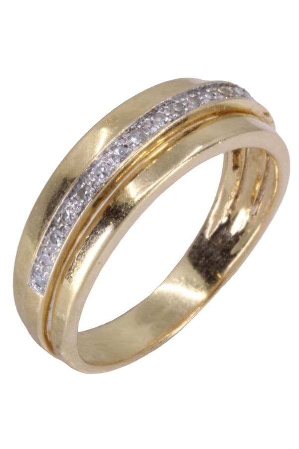 BAGUE MODERNE DIAMANTS — vue 3
