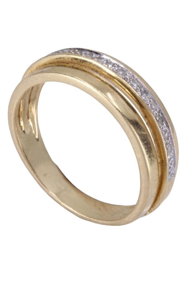 BAGUE MODERNE DIAMANTS — vue 5