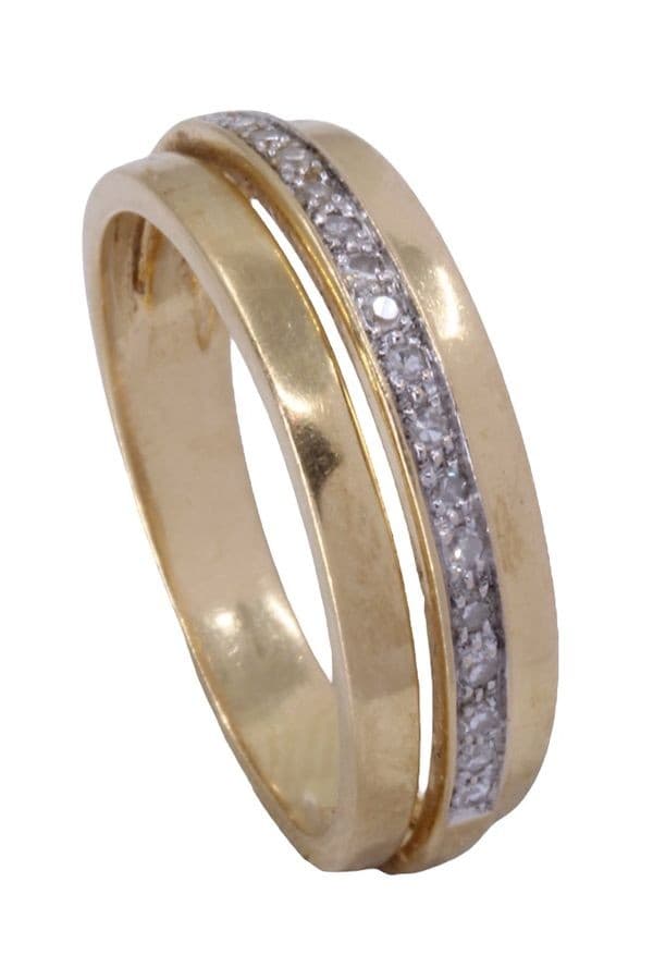 BAGUE MODERNE DIAMANTS — vue 4