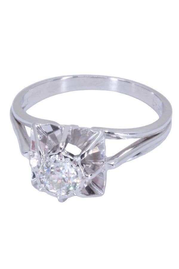 SOLITAIRE ANCIEN DIAMANT 0.45 CARAT — vue 6