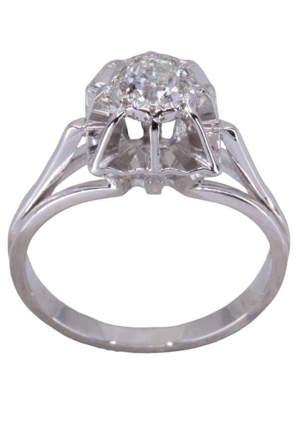 SOLITAIRE ANCIEN DIAMANT 0.45 CARAT — vue 1