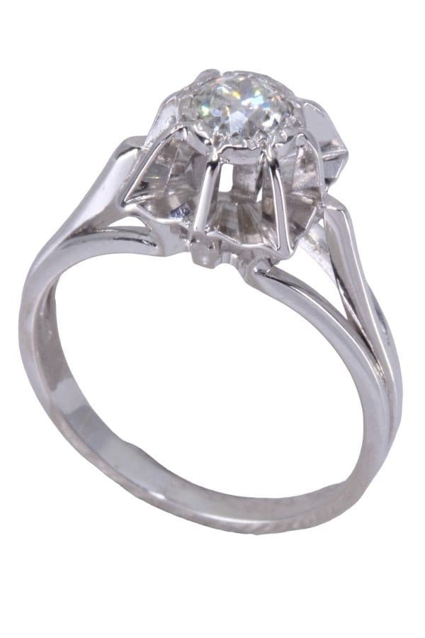 SOLITAIRE ANCIEN DIAMANT 0.45 CARAT — vue 4