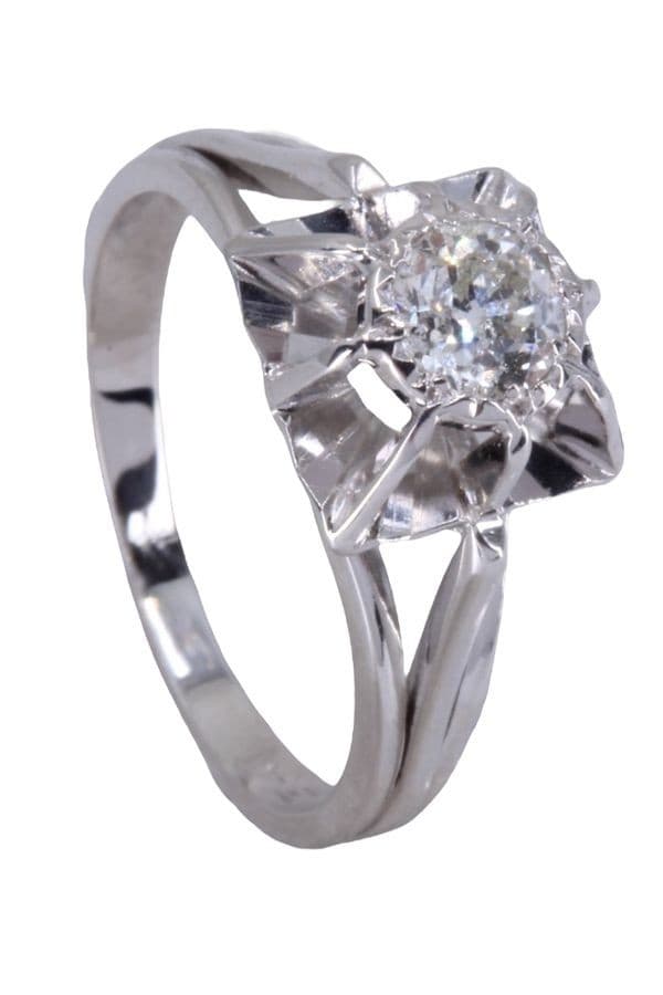SOLITAIRE ANCIEN DIAMANT 0.45 CARAT — vue 5