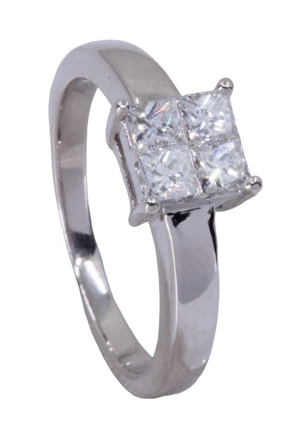 BAGUE STYLE SOLITAIRE DIAMANTS — vue 4