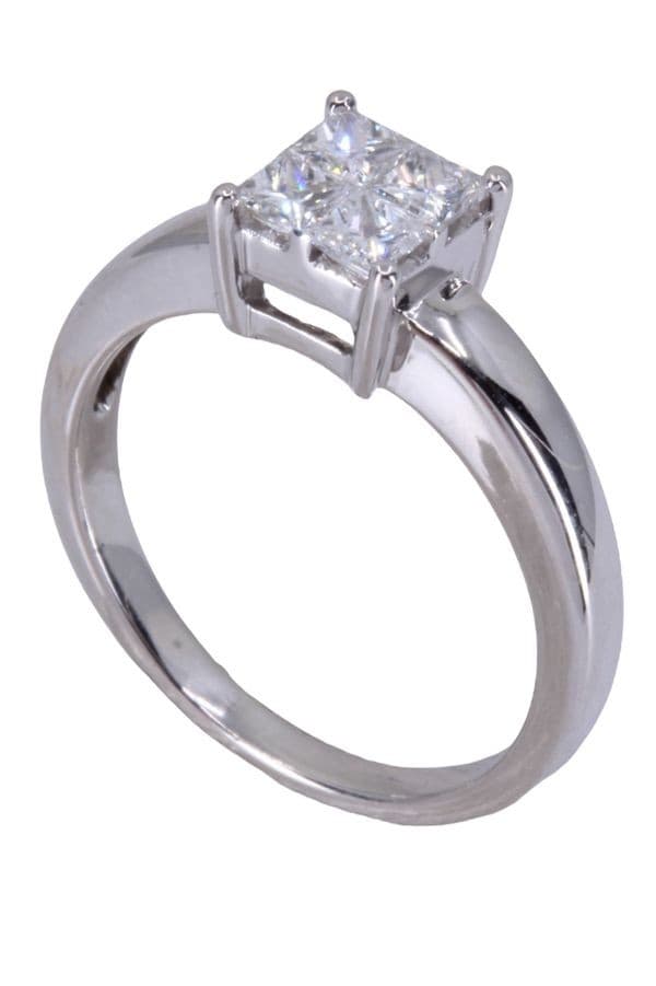 BAGUE STYLE SOLITAIRE DIAMANTS — vue 5