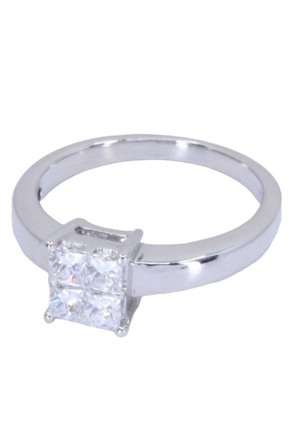 BAGUE STYLE SOLITAIRE DIAMANTS — vue 6
