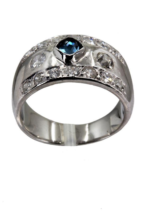BAGUE TOURMALINE ET DIAMANTS