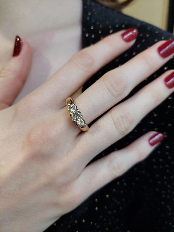 BAGUE TRILOGIE DIAMANTS — vue 2