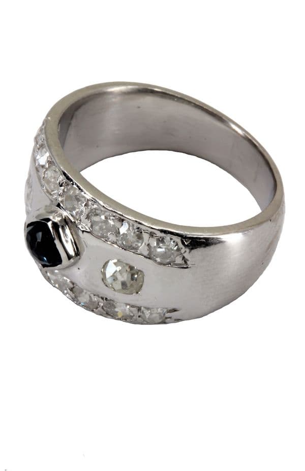 BAGUE TOURMALINE ET DIAMANTS — vue 2