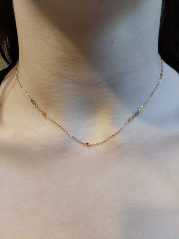 COLLIER MODERNE RUBIS — vue 2