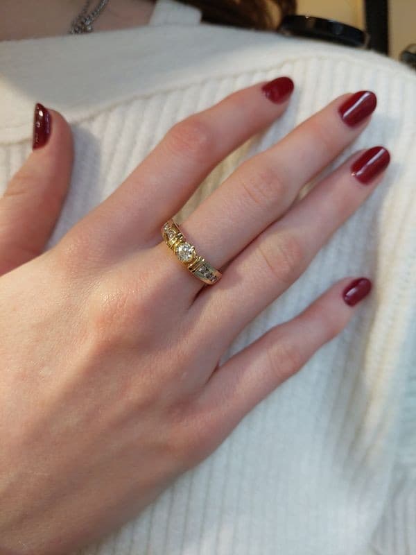 SOLITAIRE MODERNE DIAMANTS — vue 2