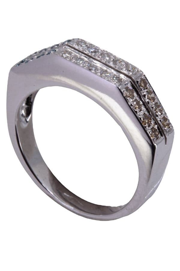 BAGUE MODERNE DIAMANTS — vue 5