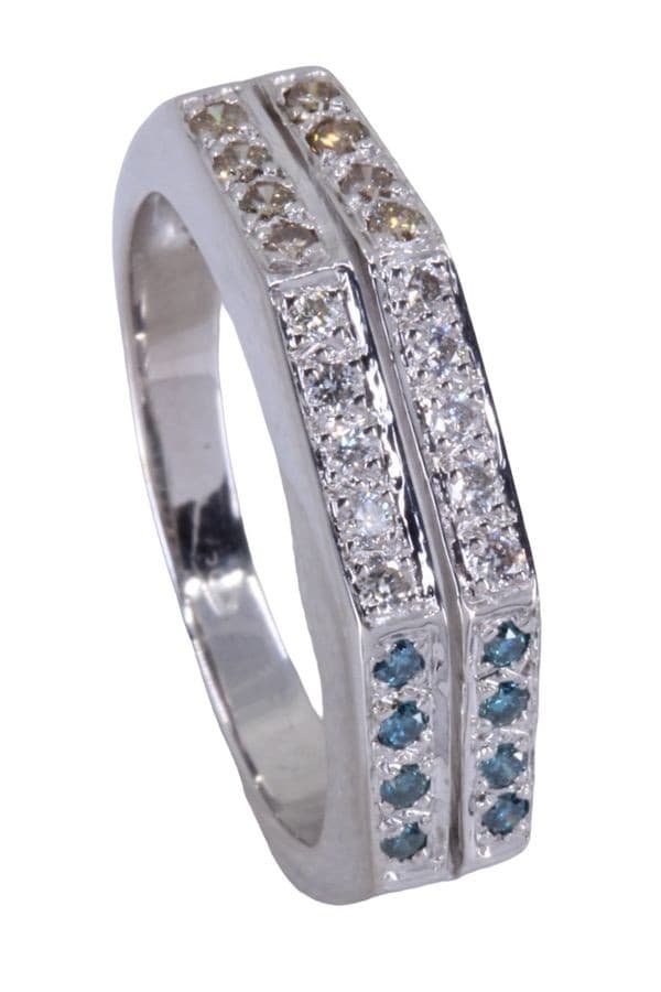 BAGUE MODERNE DIAMANTS — vue 4