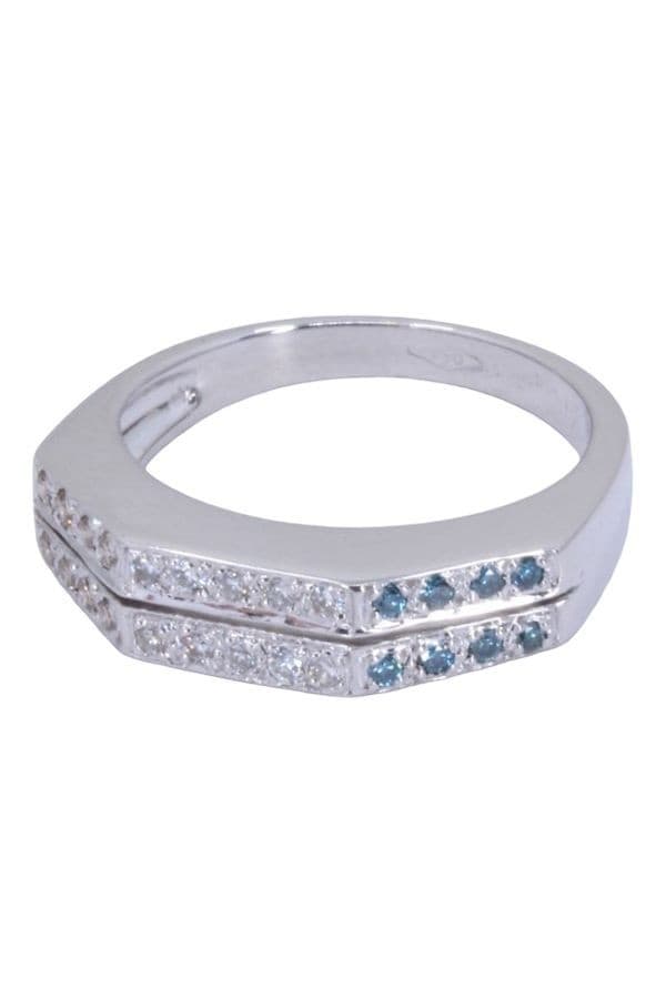 BAGUE MODERNE DIAMANTS — vue 6