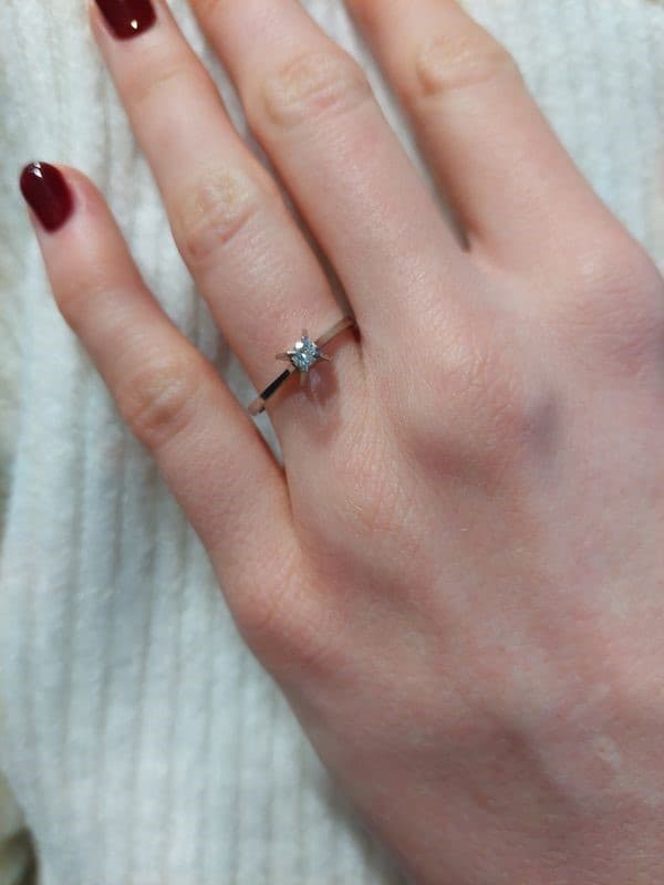 SOLITAIRE DIAMANT 0.07 CARAT — vue 2