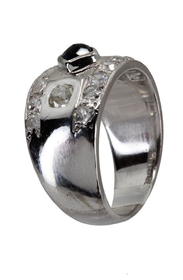 BAGUE TOURMALINE ET DIAMANTS — vue 6
