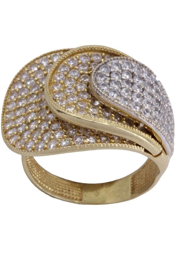 BAGUE PÉTALES DIAMANTÉES — vue 1