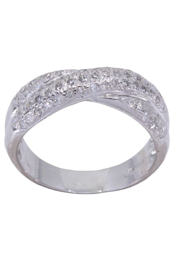 BAGUE ENTRELACÉE DIAMANTS — vue 1