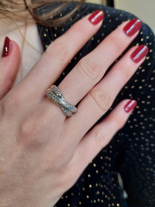 BAGUE ENTRELACÉE DIAMANTS — vue 2