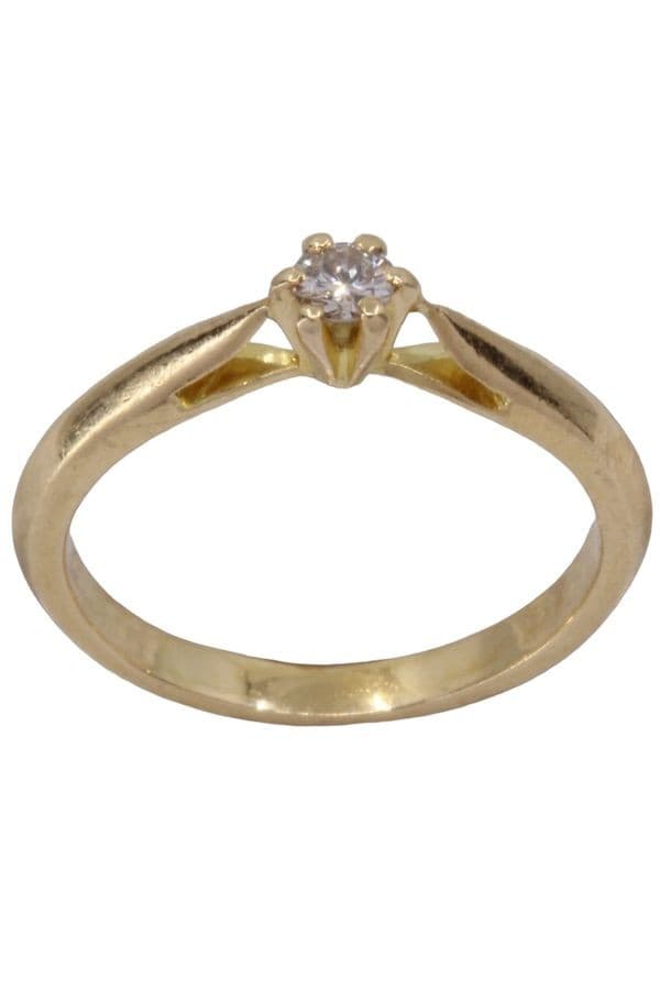 SOLITAIRE DIAMANT 0.08 CARAT — vue 1