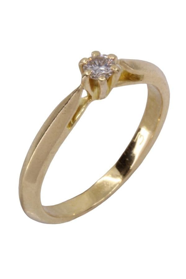 SOLITAIRE DIAMANT 0.08 CARAT — vue 3