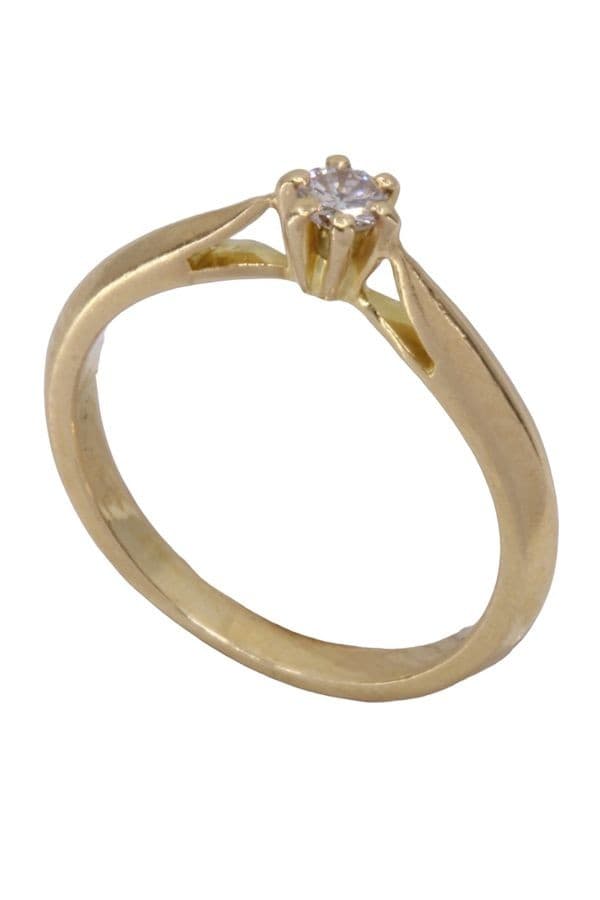 SOLITAIRE DIAMANT 0.08 CARAT — vue 5