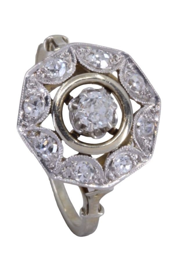 BAGUE DIAMANTS ART-DÉCO — vue 3
