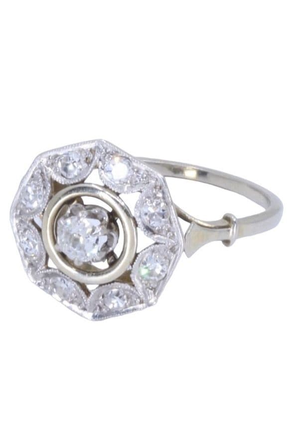 BAGUE DIAMANTS ART-DÉCO — vue 5
