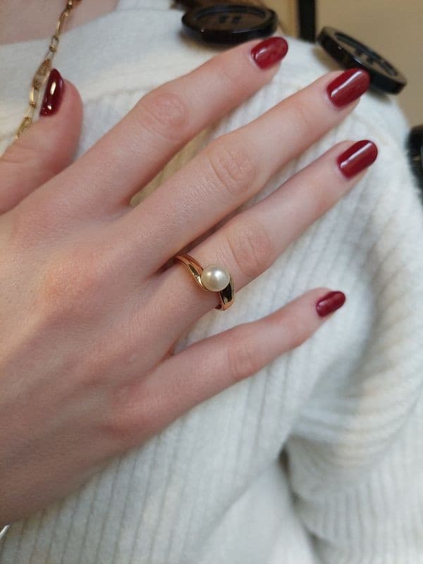 BAGUE PERLE — vue 2
