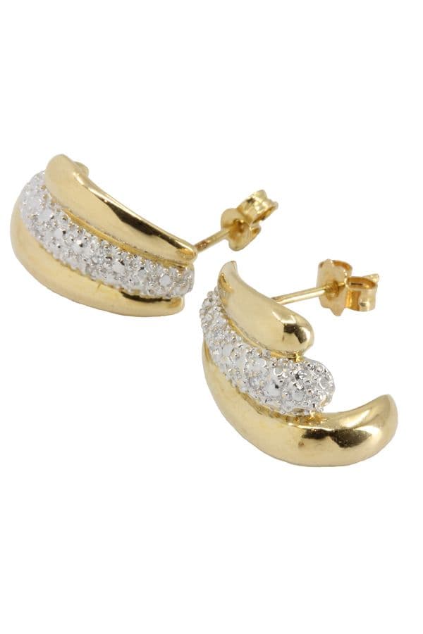 BOUCLES D'OREILLES DIAMANTÉES — vue 2