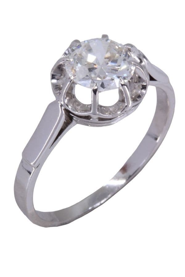 SOLITAIRE ANCIEN DIAMANT 0.93 CARAT — vue 3