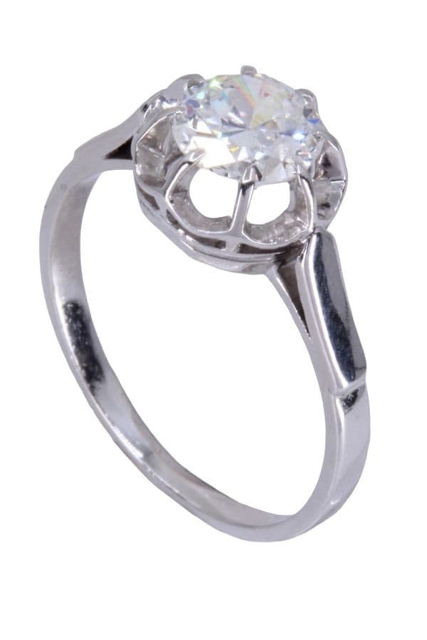 SOLITAIRE ANCIEN DIAMANT 0.93 CARAT — vue 5
