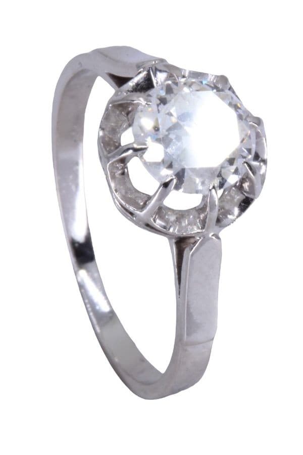 SOLITAIRE ANCIEN DIAMANT 0.93 CARAT — vue 4