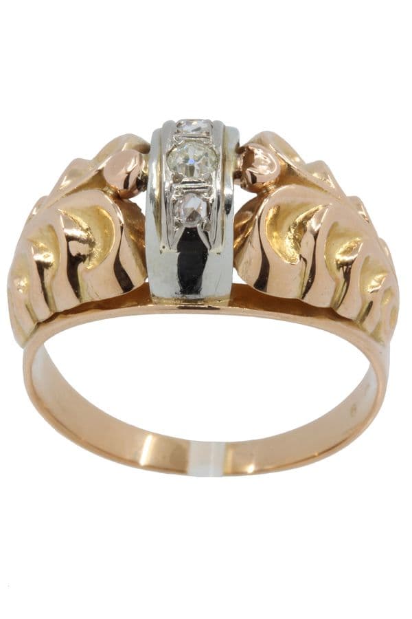 BAGUE DIAMANTS ANNÉES 50' — vue 1