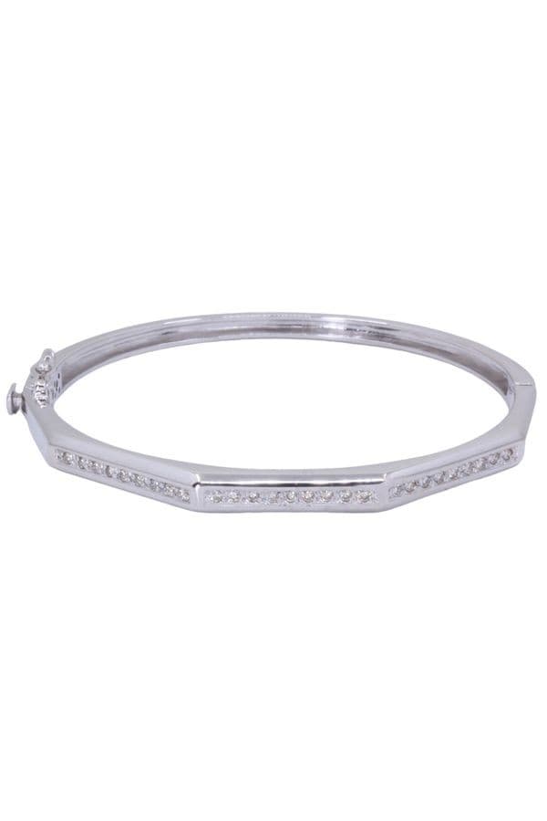 BRACELET JONC OUVRANT DIAMANTS — vue 1