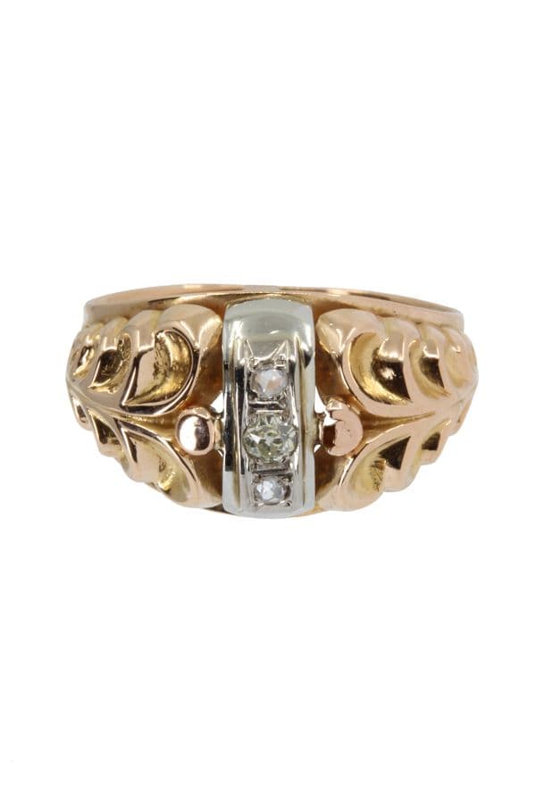 BAGUE DIAMANTS ANNÉES 50' — vue 2