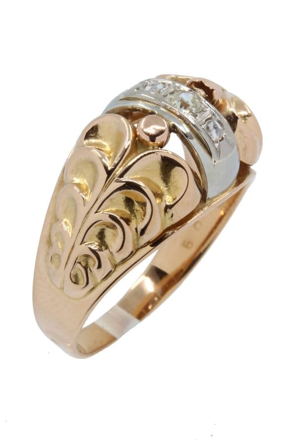 BAGUE DIAMANTS ANNÉES 50' — vue 3