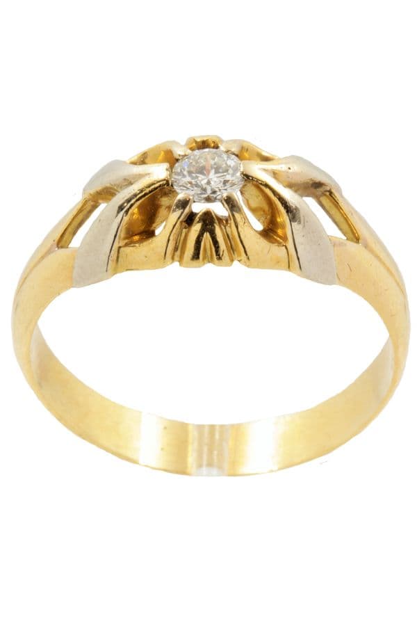 SOLITAIRE MIXTE DIAMANT 0.24 CARAT — vue 1
